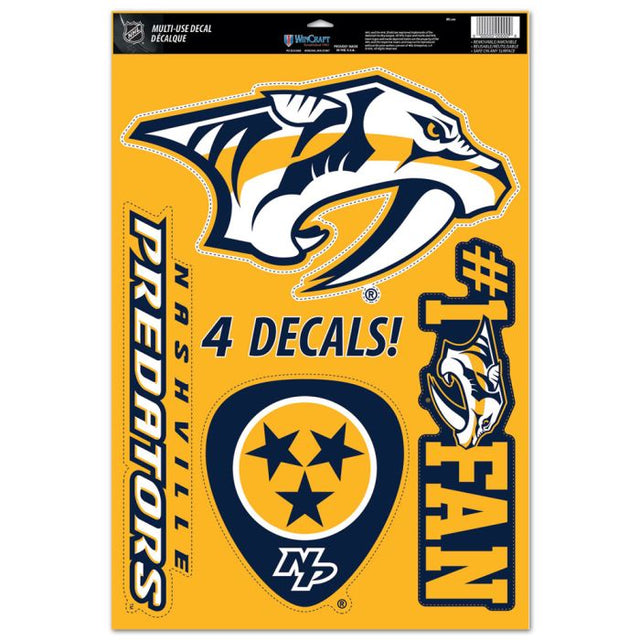 Calcomanía multiusos de Nashville Predators de 11" x 17"