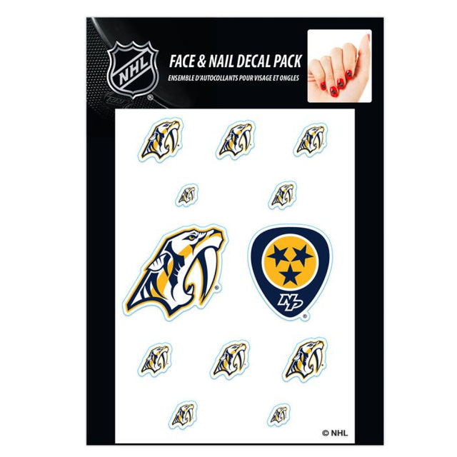 Calcomanías para uñas de los Nashville Predators