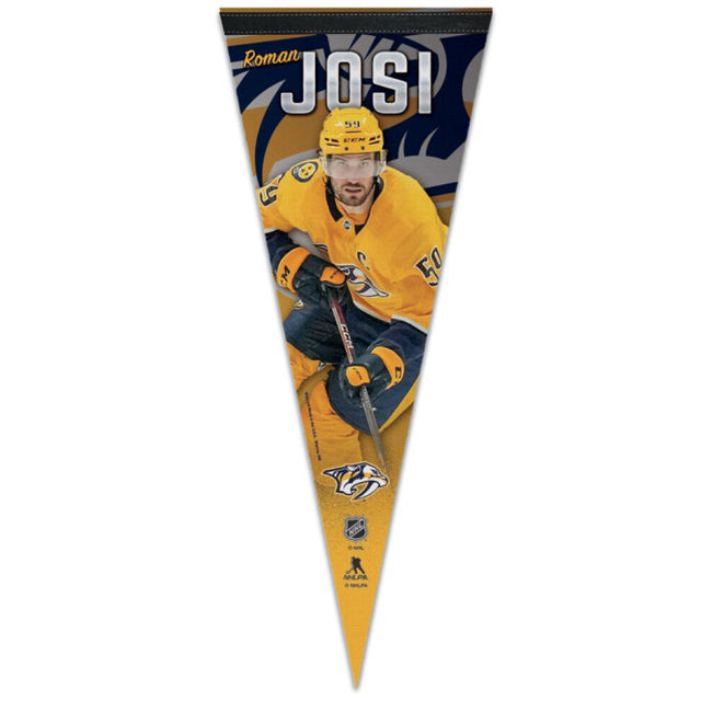 Banderín premium de Nashville Predators de 12" x 30" Roman Josi