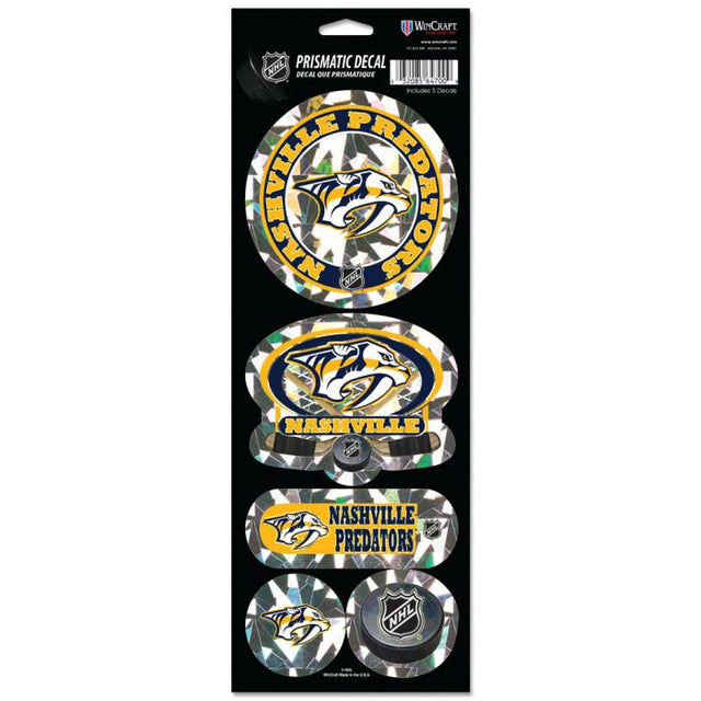 Nashville Predators Prismatic Decal 4" x 11"