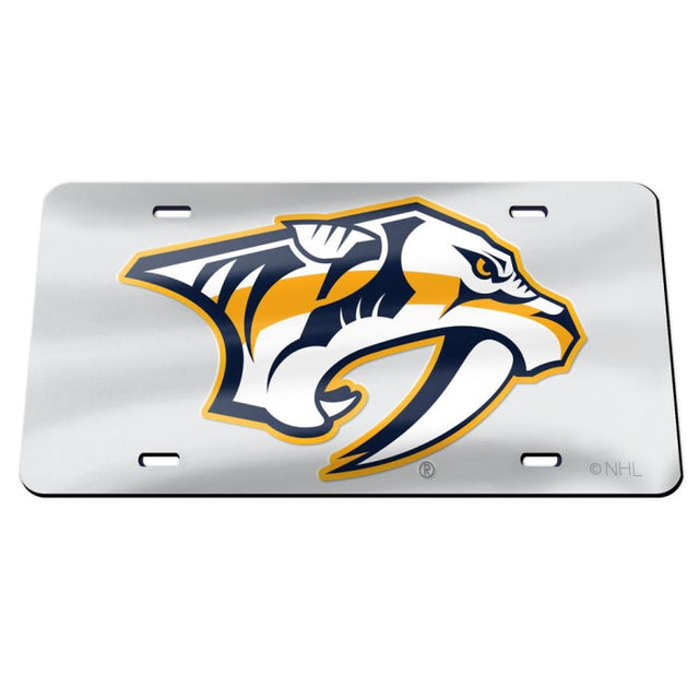 Matrícula especial de acrílico color PLATA de Nashville Predators