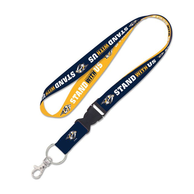 Nashville Predators SLOGAN Lanyard w/detachable buckle 1"