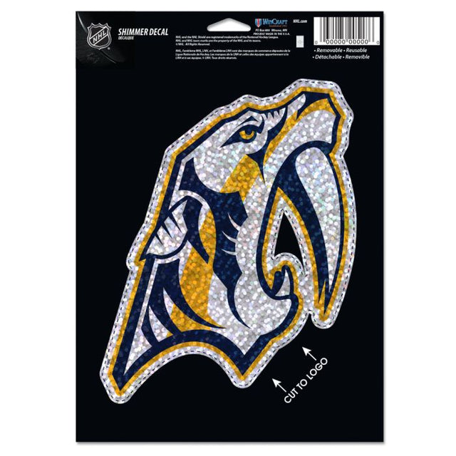 Nashville Predators Shimmer Decals 5" x 7"