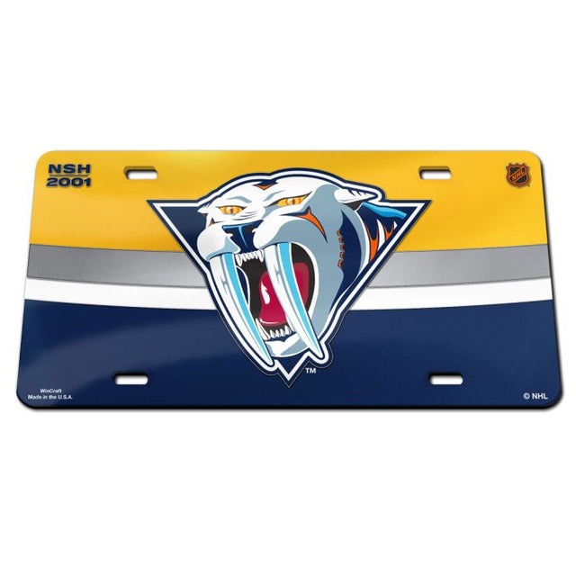 Matrícula de acrílico especial de edición especial de Nashville Predators