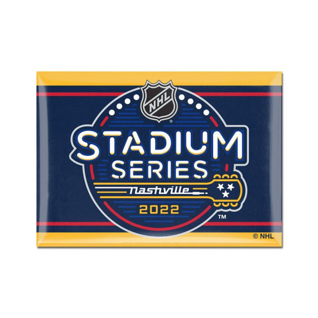 Imán de metal de la serie de estadios de los Nashville Predators de 2,5" x 3,5"