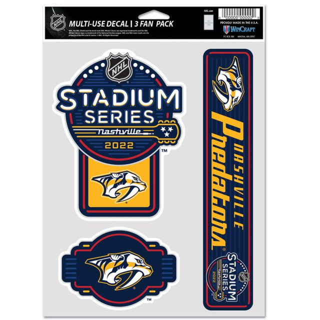 Paquete multiusos para 3 fanáticos de la serie Stadium de Nashville Predators