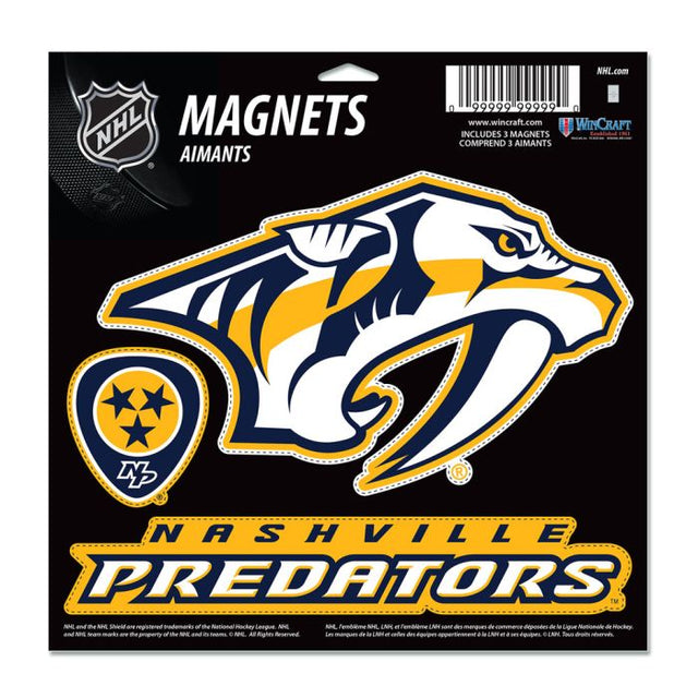 Imán de vinilo de los Nashville Predators de 11" x 11"