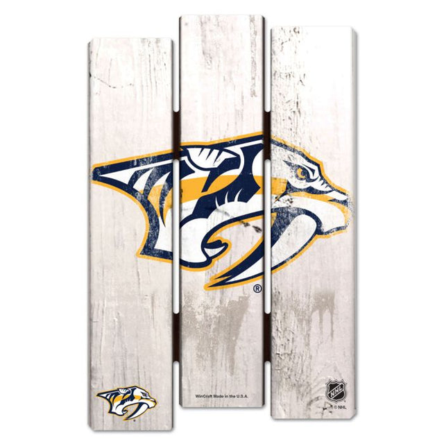 Letrero de madera para cerca de los Nashville Predators