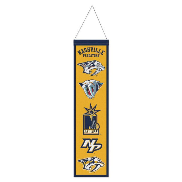 Nashville Predators Wool Banner 8" x 32"