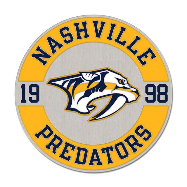 Nashville Predators round est Collector Enamel Pin Jewelry Card