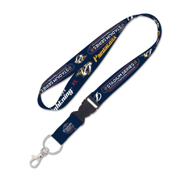 Cordón de la serie Nashville Predators Stadium con hebilla desmontable de 1"