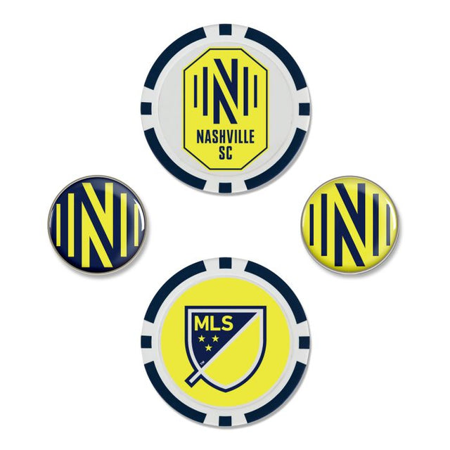 Juego de cuatro marcadores de pelota de Nashville SC