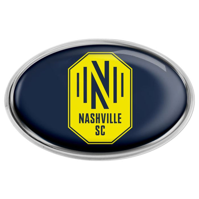 Emblema abovedado de metal cromado de Nashville SC