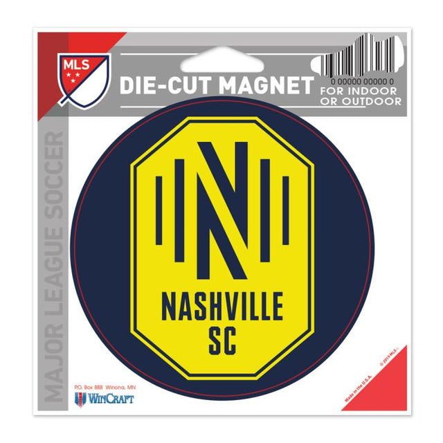 Imán troquelado de Nashville SC de 4,5" x 6"