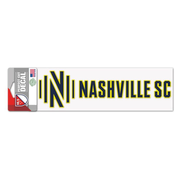 Calcomanías de corte perfecto con el logotipo del monograma de Nashville SC de 3" x 10"