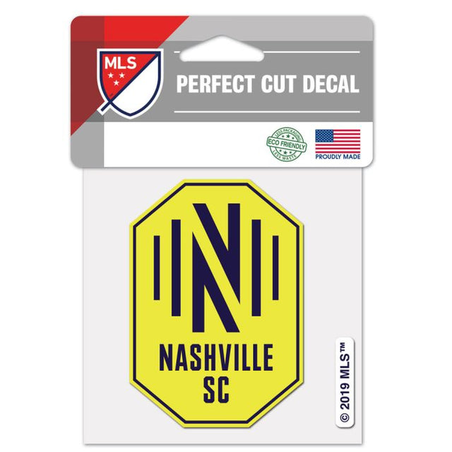 Calcomanía de color de corte perfecto de Nashville SC de 4" x 4"