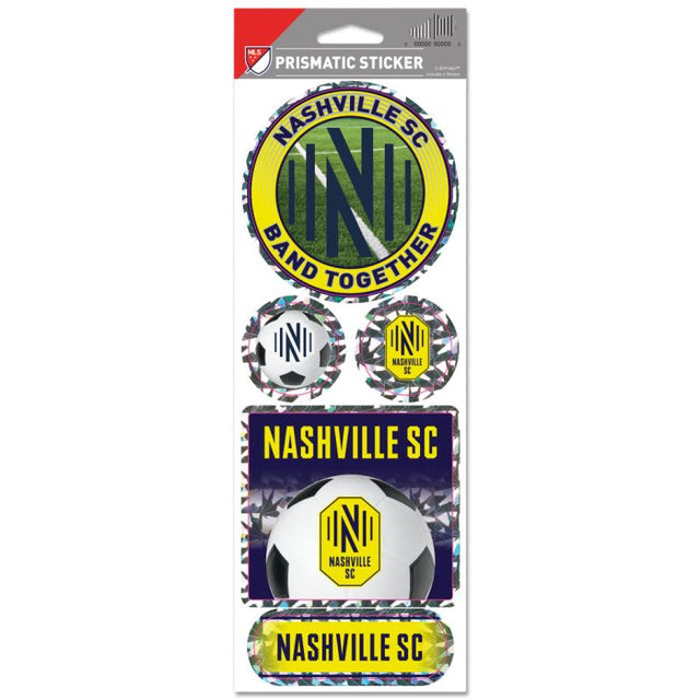 Calcomanía prismática de Nashville SC de 4" x 11"