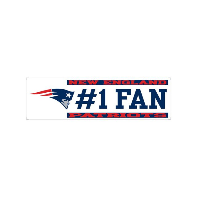 New England Patriots #1 FAN Window Decals 3" x 10"