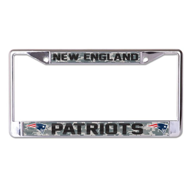 New England Patriots CAMO Lic Plt Frame S/L Printed