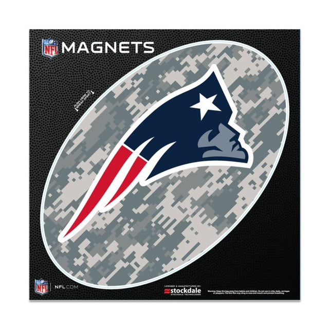 New England Patriots CAMO Outdoor Magnets 6" x 6"