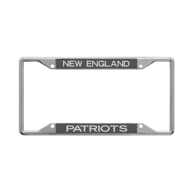 New England Patriots CARBON Lic Plt Frame S/S Printed