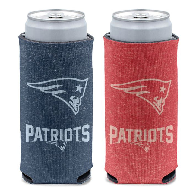 New England Patriots COLORED HEATHER 12 oz Slim Can Cooler