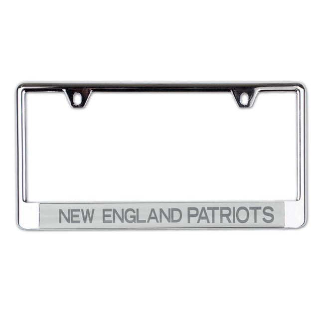 New England Patriots FROSTED Lic Plate Frame B/O Printed