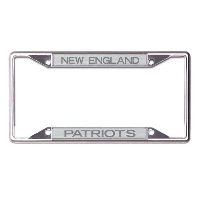 New England Patriots FROSTED Lic Plt Frame S/S Printed