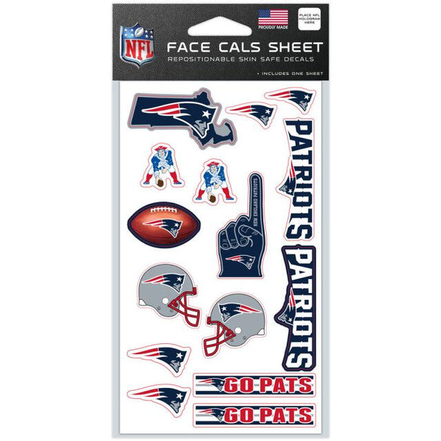 New England Patriots Face Cals 4" x 7"