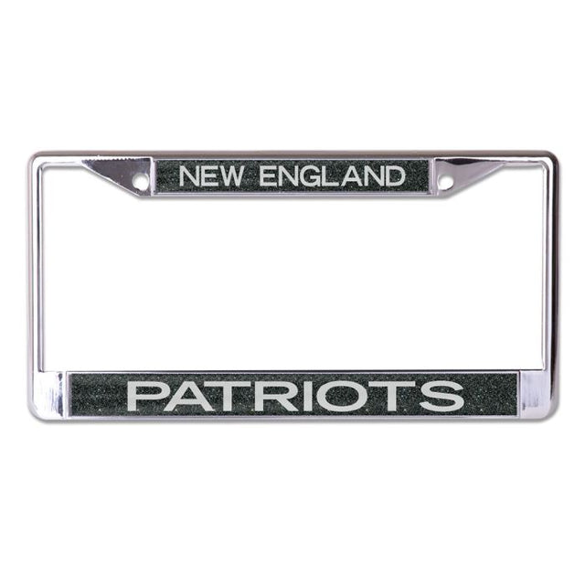 New England Patriots GLITTER BACKGROUND Lic Plt Frame S/L Printed