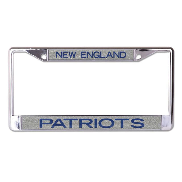 New England Patriots GLITTER BACKGROUND Lic Plt Frame S/L Printed