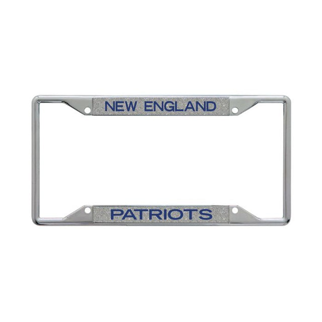 New England Patriots GLITTER BACKGROUND Lic Plt Frame S/S Printed