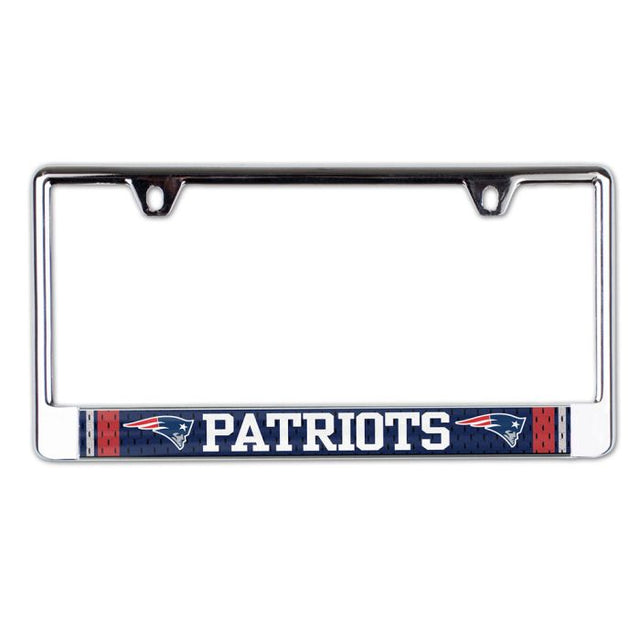 New England Patriots JERSEY Lic Plate Frame B/O Printed