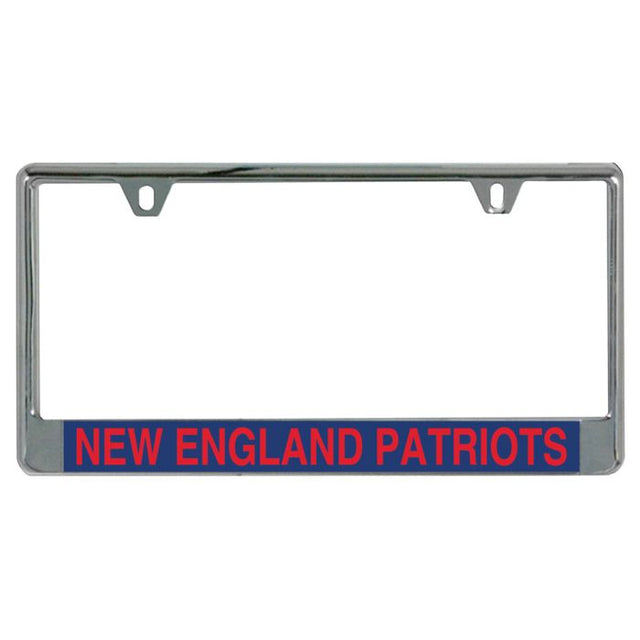 New England Patriots Lic Plate Frame B/O Printed