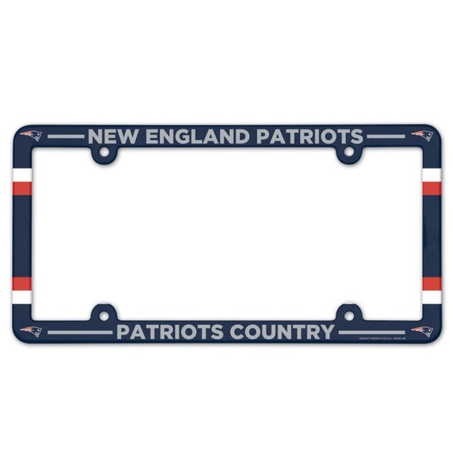 New England Patriots Lic Plate Frame Full Color