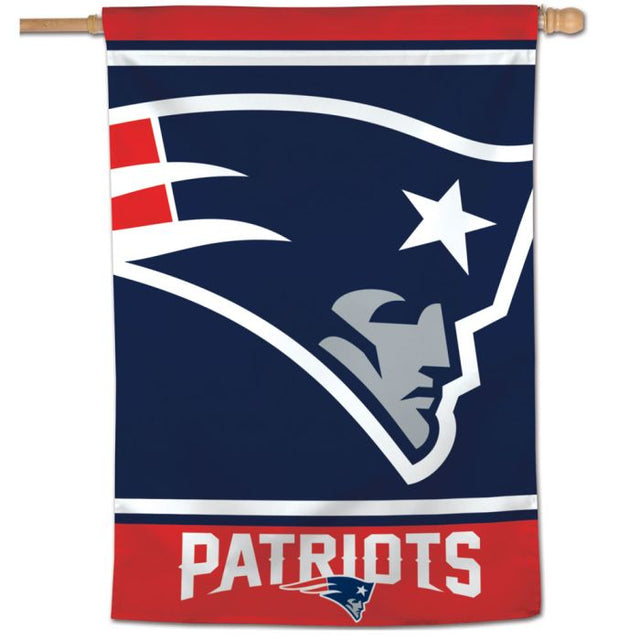 New England Patriots MEGA LOGO Vertical Flag 28" x 40"