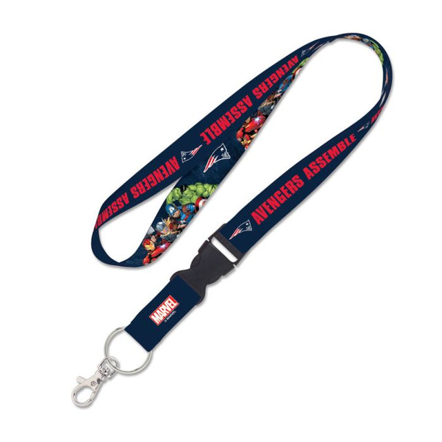 New England Patriots / Marvel (C) 2021 Marvel Lanyard w/detachable buckle 1"