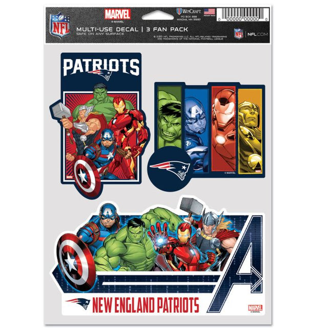 New England Patriots / Marvel (C) 2021 Marvel Multi Use 3 Fan Pack