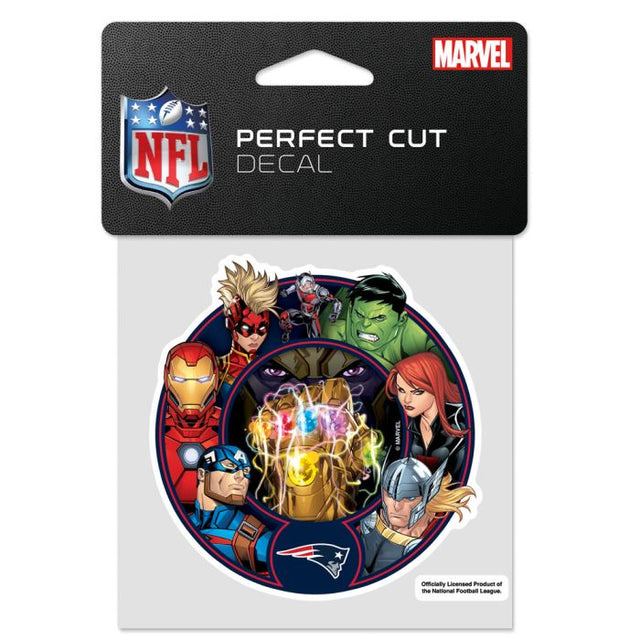 New England Patriots / Marvel (C) 2021 Marvel Perfect Cut Color Decal 4" x 4"