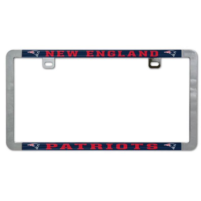 New England Patriots Metal Lic. Plate Frame Slim