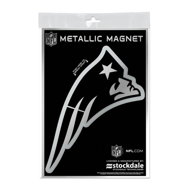 New England Patriots Metallic Magnets 5" x 7"