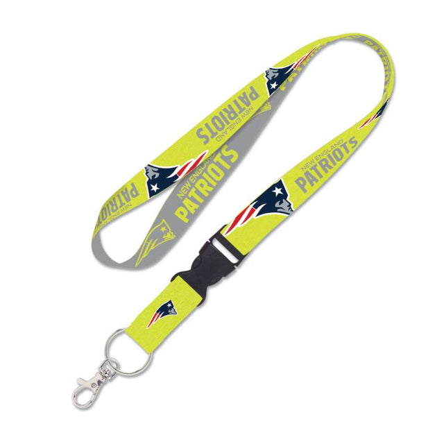 New England Patriots NEON Lanyard w/detachable buckle 1"