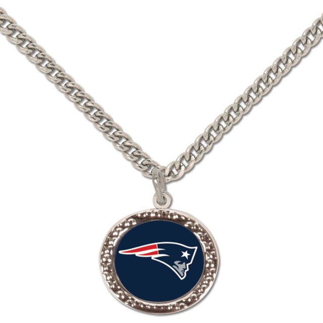 New England Patriots Necklace w/Charm Jewelry Card