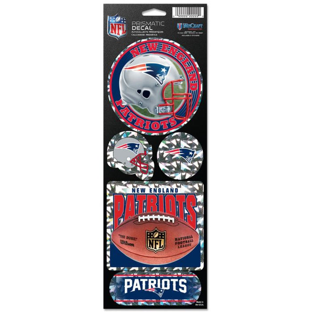 New England Patriots Prismatic Decal 4" x 11"