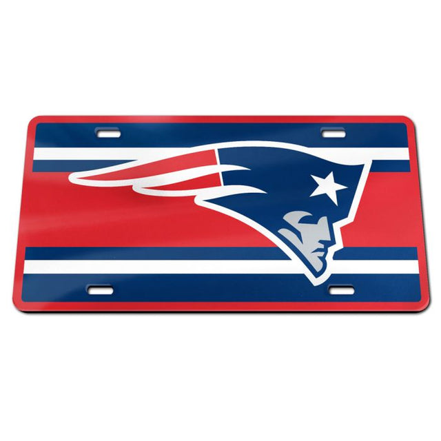 New England Patriots STRIPES Specialty Acrylic License Plate