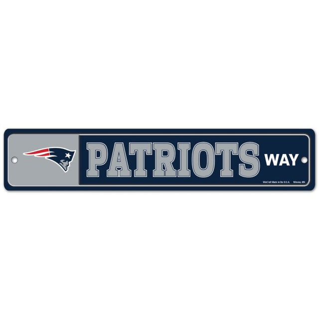 New England Patriots Street / Zone Sign 3.75" x 19"