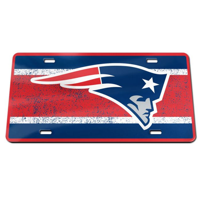 Matrícula acrílica especial VINTAGE de los New England Patriots