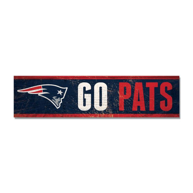 New England Patriots Wooden Magnet 1.5" X 6"