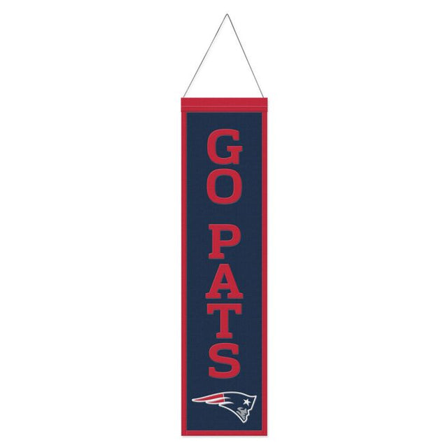 New England Patriots Wool Banner 8" x 32"