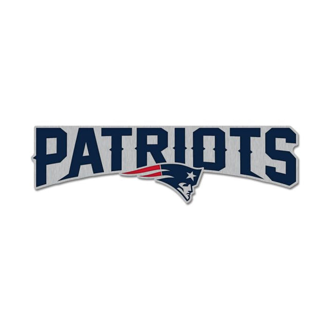 New England Patriots wordmark Collector Enamel Pin Jewelry Card